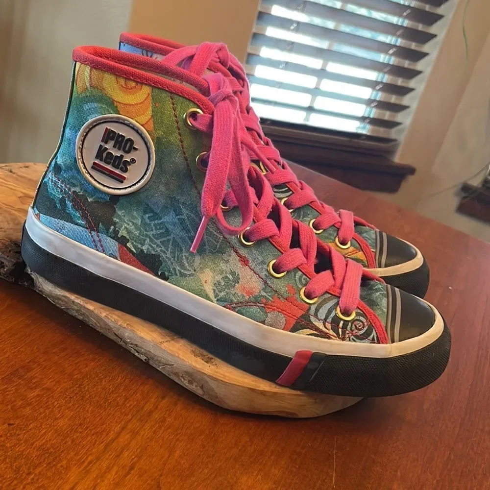 Men's Custom Pro Keds High Top Sneakers - Size 6